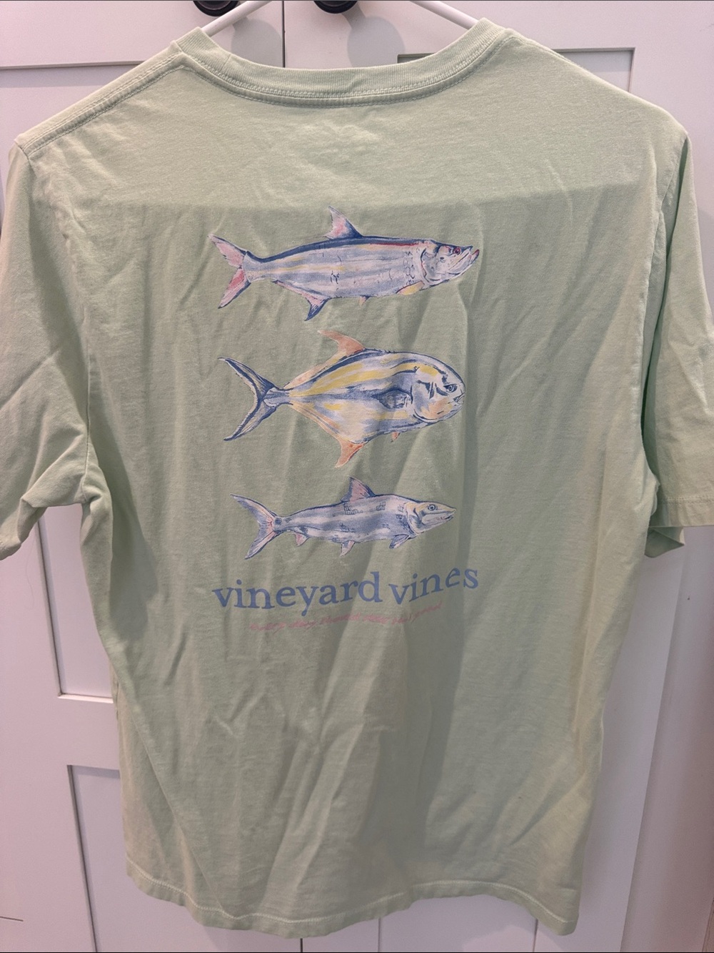 Vineyard Vines Youth XL Light Mint Short Sleeve Pocket Tee
